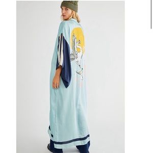 Free People Rising Sun Maxi Kimono